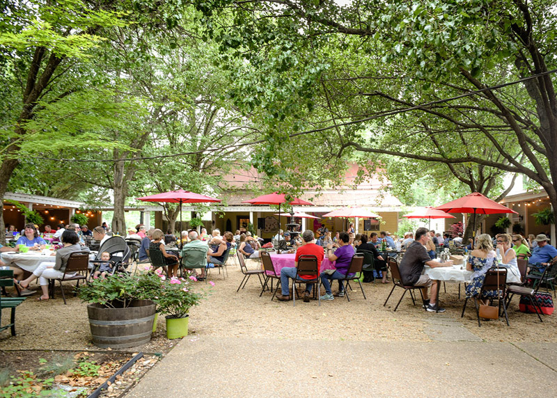 Courtyard at Ingleside Vineyards (Photo by Allison Luzier)