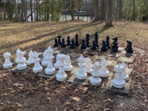 Lifesize chess at Rivah Vineyards